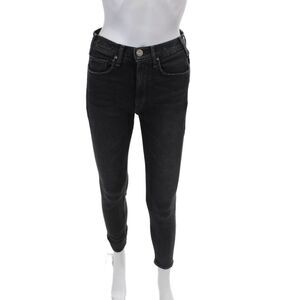 McGuire Womens Zipper Fly High Rise Skinny Cropped Jeans Gray Denim Size 24